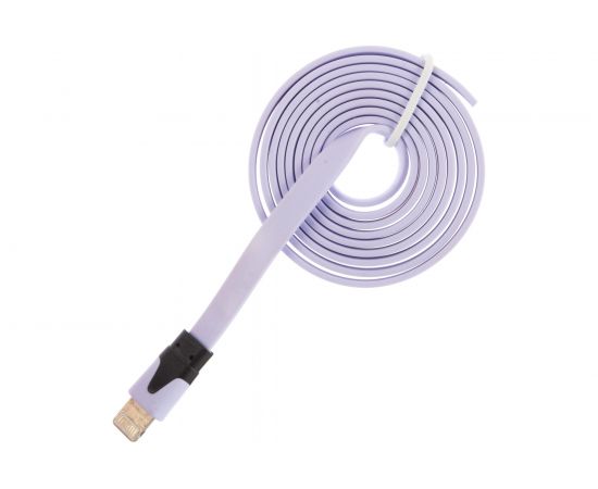 Кабель REXANT USB для iPhone 5/6/7 моделей slim шнур плоский 1М белый 18-1974 – изображение 2