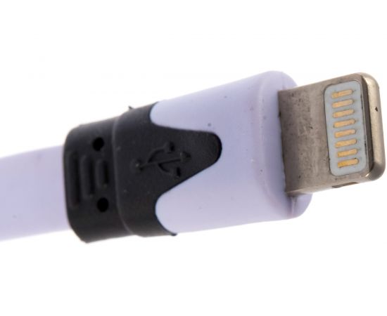 Кабель REXANT USB для iPhone 5/6/7 моделей slim шнур плоский 1М белый 18-1974 – изображение 3