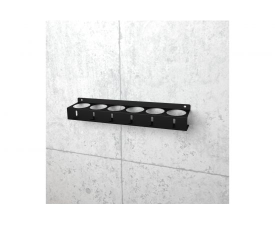 Настенный держатель-органайзер для баллончиков EMBODIMENT с крючками, черный EMB-WOP-L-B – изображение 3
