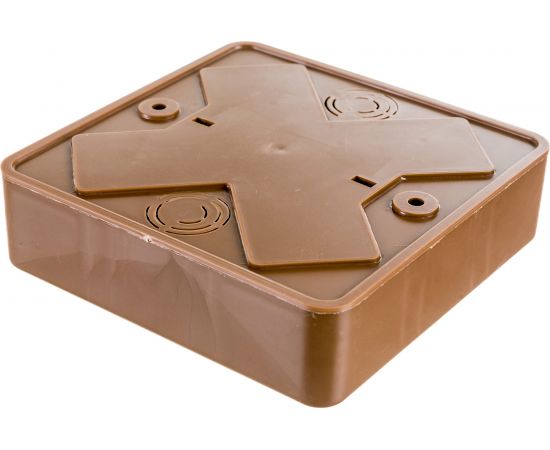 Распаячная коробка IEK КМ для о/п 100x100x29мм дуб UKO10-100-100-029-K24-E – изображение 3