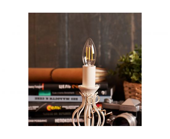 Филаментная лампа REXANT Свеча CN35 7.5 Вт 2700K E14 604-083 – изображение 3