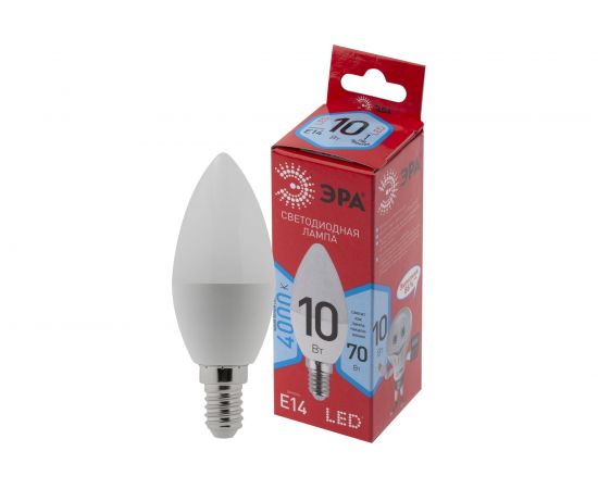 Светодиодная лампа LED B35 10W 840 E14 R диод, свеча, 10Вт, нейтральный свет, E14 Б0049642 – изображение 3