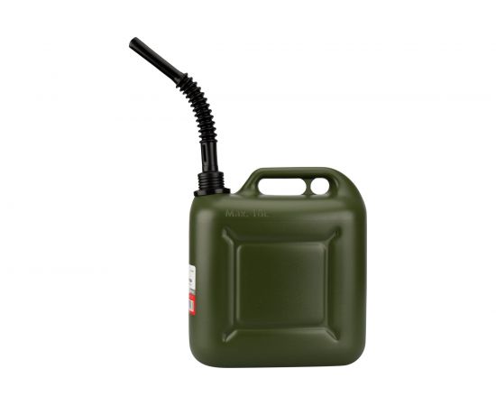 Канистра пластиковая усиленная 10 л для бензина и ГСМ зеленая сертифицирована REXANT 80-0205 – изображение 3