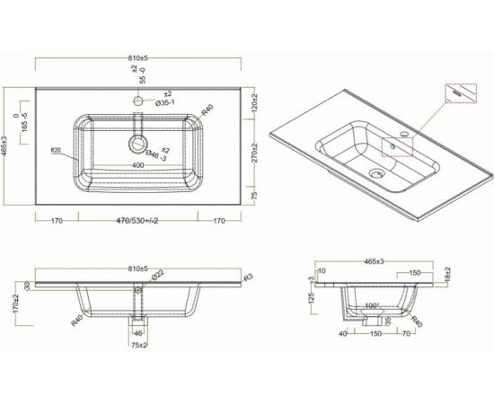 Керамическая раковина BelBagno BB800ETL – изображение 4
