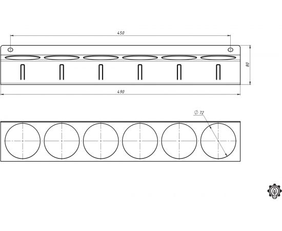 Настенный держатель-органайзер для баллончиков EMBODIMENT с крючками, черный EMB-WOP-L-B – изображение 10