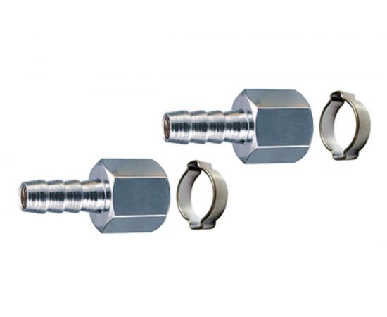 Переходник (2 шт; 1/4""F - елочка 8 мм с обжимным кольцом 6х11 мм; блистер) FUBAG 180441 В 