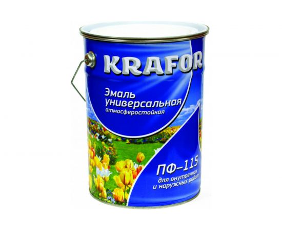 Эмаль KRAFOR ПФ-115 синяя 6 кг 4 26006 