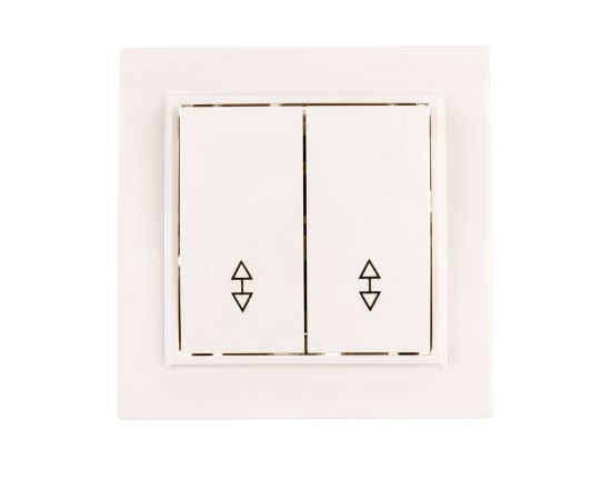 Проходной выключатель EKF Минск СП 2-клавишный, 10А, бежевый, SQ ERV10-026-20 