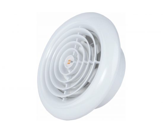 Вентилятор для ванной MMOTORS JSC мм 100 круглый, белый, (с обратным клапаном) 1030 
