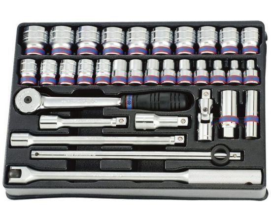 Набор торцевых головок KING TONY 1/2 33 предмета 9-4333MR03 