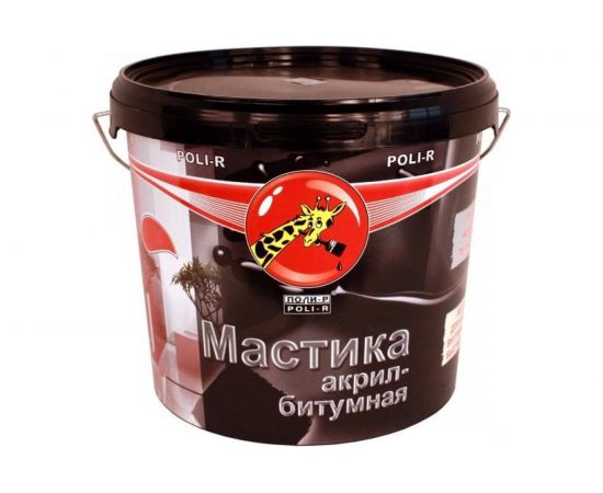 Акрил-битумная мастика Poli-R 1 кг 15731 