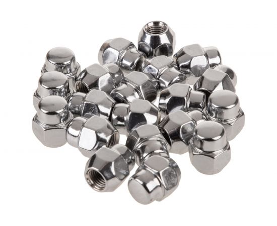 Гайка конус M12x1.50, закрытая 27 мм, ключ 13/16""(21 мм), хром 021, 20 шт SKYWAY S10602021 