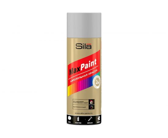 Универсальная аэрозольная эмаль Sila HOME Max Paint (светло-серый RAL 7035; 520 мл) SILP7035 