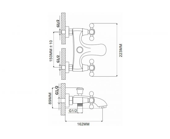 Смеситель для ванны Maxonor бронза MN3119-4 – изображение 2