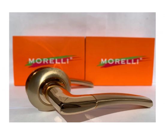 Дверная ручка MORELLI ""Пиза"" MH-06 SG/GP, цвет - матовое золото/ золото 9008234 – изображение 2