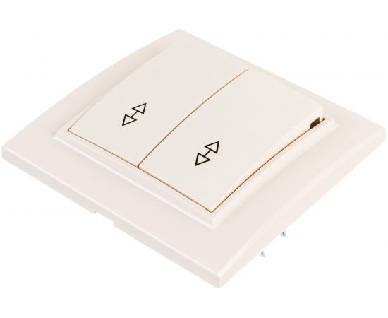 Проходной выключатель EKF Минск СП 2-клавишный, 10А, бежевый, SQ ERV10-026-20 – изображение 2