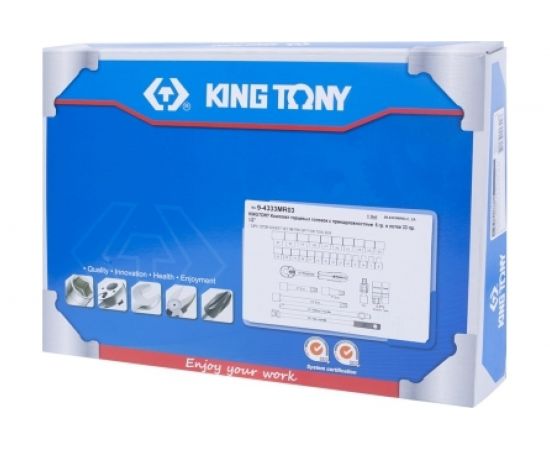Набор торцевых головок KING TONY 1/2 33 предмета 9-4333MR03 – изображение 3