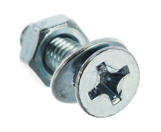 Винт ЗУБР DIN965 в комплекте с гайкой DIN934 M4 x 16 мм, 30 шт, 303456-04-016 – изображение 3