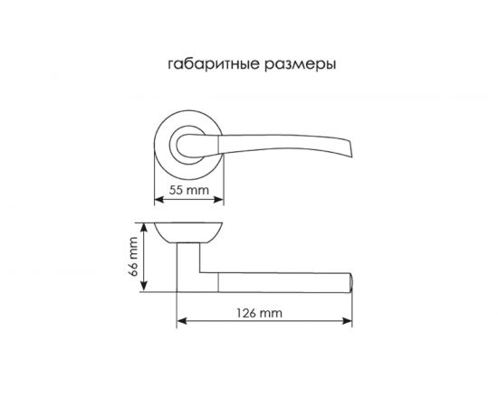 Дверная ручка MORELLI ""Пиза"" MH-06 SG/GP, цвет - матовое золото/ золото 9008234 – изображение 4