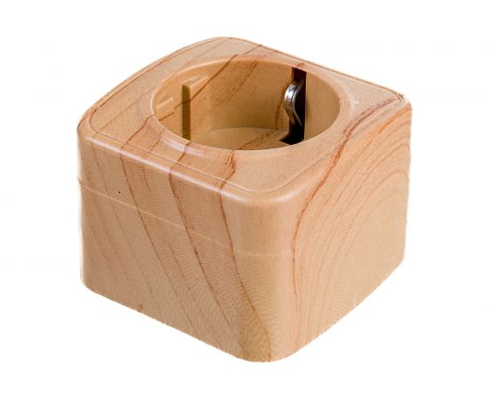 1-местная розетка EKF Минск ОП 16А с заземлением светлое дерево EGR16-028-30 – изображение 5