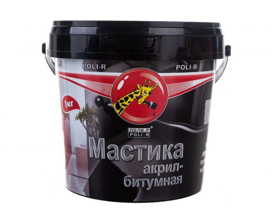 Акрил-битумная мастика Poli-R 1 кг 15731 – изображение 5