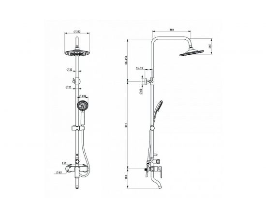 Смеситель для ванны с верхним душем IDDIS Edifice EDISB3Fi06 – изображение 7