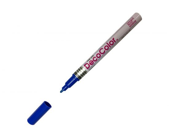 Лаковый маркер MARVY UCHIDA с круглым наконечником 1-2мм синий BLUE MAR200/3 