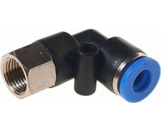 Фитинг угловой для пластиковых трубок (6 мм; 1/8F) ROCKFORCE RF-SPLF06-01 