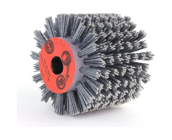 Щетка (110х100х19 мм; +4 паза; P80; полимерный ворс) ОСБОРН 3-384 FEL110100P80PGR 