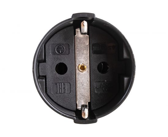 Электрическая розетка Stayer MASTER, с заземлением, 16А/220В, черная 55180-B – изображение 2