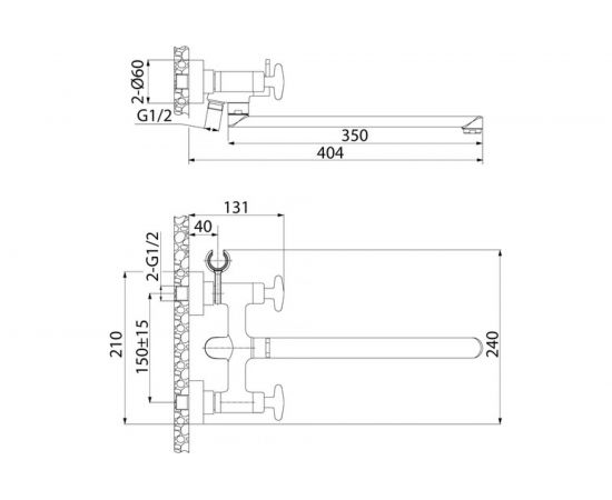 Смеситель для ванны IDDIS Acros с длинным изливом ACRSBL2i10WA – изображение 3