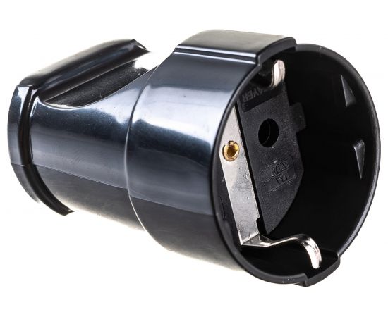 Электрическая розетка Stayer MASTER, с заземлением, 16А/220В, черная 55180-B – изображение 3