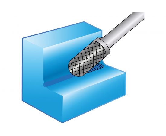Борфреза твердосплавная NORGAU форма C (12x25 мм; хвостовик 6 мм) 077115320 – изображение 4