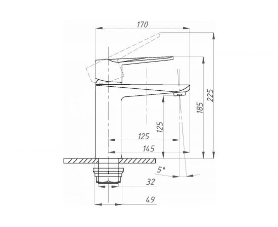 Смеситель для раковины Профсан ПСМ нержавеющая сталь AISI-304, тип См-УмОЦБА, черный-бронза PSM-301-5 – изображение 7