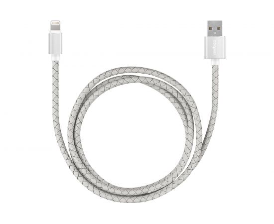 Кабель Rombica USB - Lightning MFI/ Текстиль/ 1м/ Белый/ Digital IL-05 CB-IL05 