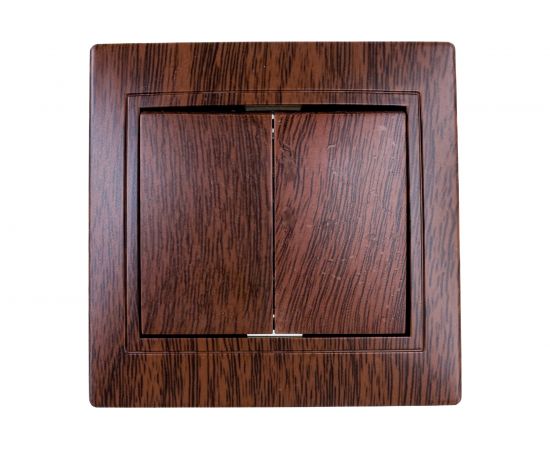 2-клавишный выключатель TDM 10А ЭКО бук Таймыр SQ1814-0302 