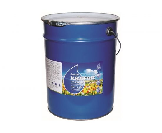 Эмаль KRAFOR ПФ-115 белая 20 кг 1 26038 
