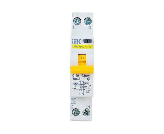 Автоматический выключатель дифференциального тока IEK АВДТ32МL С10 10мА KARAT MVD12-1-010-C-010 