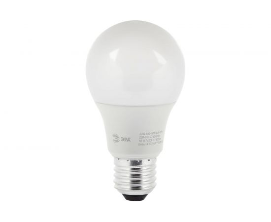 Светодиодная лампа ЭРА LED A60-10W-840-E27 R диод, груша, 10Вт, нейтральный свет, E27 10/100/2000 Б0049635 