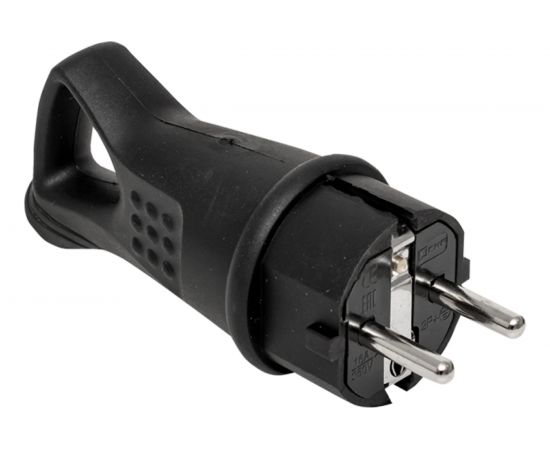 Угловая каучуковая вилка EKF с кольцом 230В 2P+PE 16A IP44 RPS-017-16-230-44 – изображение 2