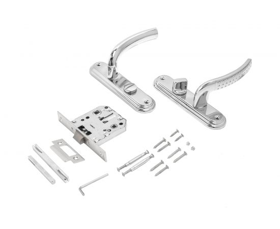 Защелка БУЛАТ ЗЩ1-Д01.04 (Л) АЛЬФА (хром; левая; с фиксацией) 13956 – изображение 2