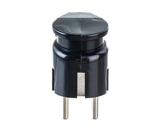 Угловая вилка STEKKER с заземлением PPG16-46-202, пластик, 250В, 16A, IP20, черный, 39824 – изображение 2