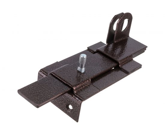 Накладной засов с проушиной Делга (медь; с плоским ригелем; 180 мм) Д817 – изображение 3