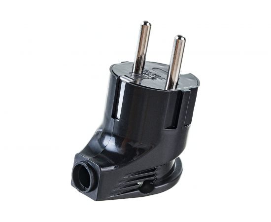 Угловая вилка STEKKER с заземлением PPG16-46-202, пластик, 250В, 16A, IP20, черный, 39824 – изображение 3