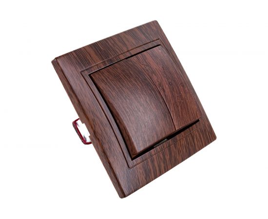 2-клавишный выключатель TDM 10А ЭКО бук Таймыр SQ1814-0302 – изображение 4