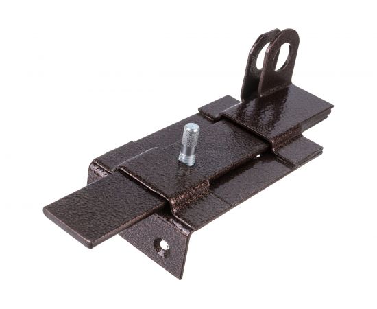 Накладной засов с проушиной Делга (медь; с плоским ригелем; 180 мм) Д817 – изображение 4