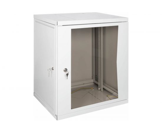 Настенный разборный шкаф 19"" КДДС 9U, стеклянная дверь, 600x450, серый УТ000003576 – изображение 4