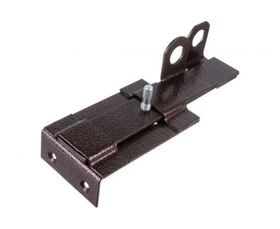 Накладной засов с проушиной Делга (медь; с плоским ригелем; 180 мм) Д817 – изображение 5