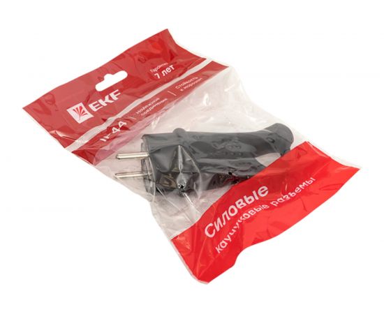 Угловая каучуковая вилка EKF с кольцом 230В 2P+PE 16A IP44 RPS-017-16-230-44 – изображение 6