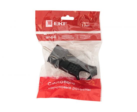 Угловая каучуковая вилка EKF с кольцом 230В 2P+PE 16A IP44 RPS-017-16-230-44 – изображение 7